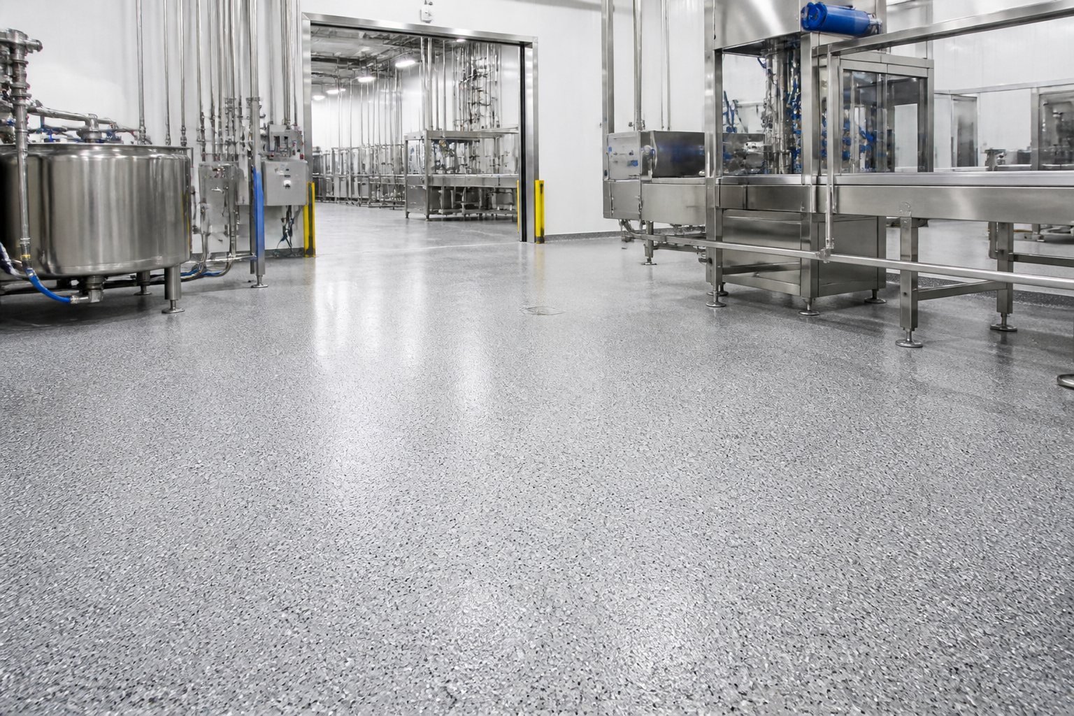 Proyek epoxy flake pada fasilitas produksi