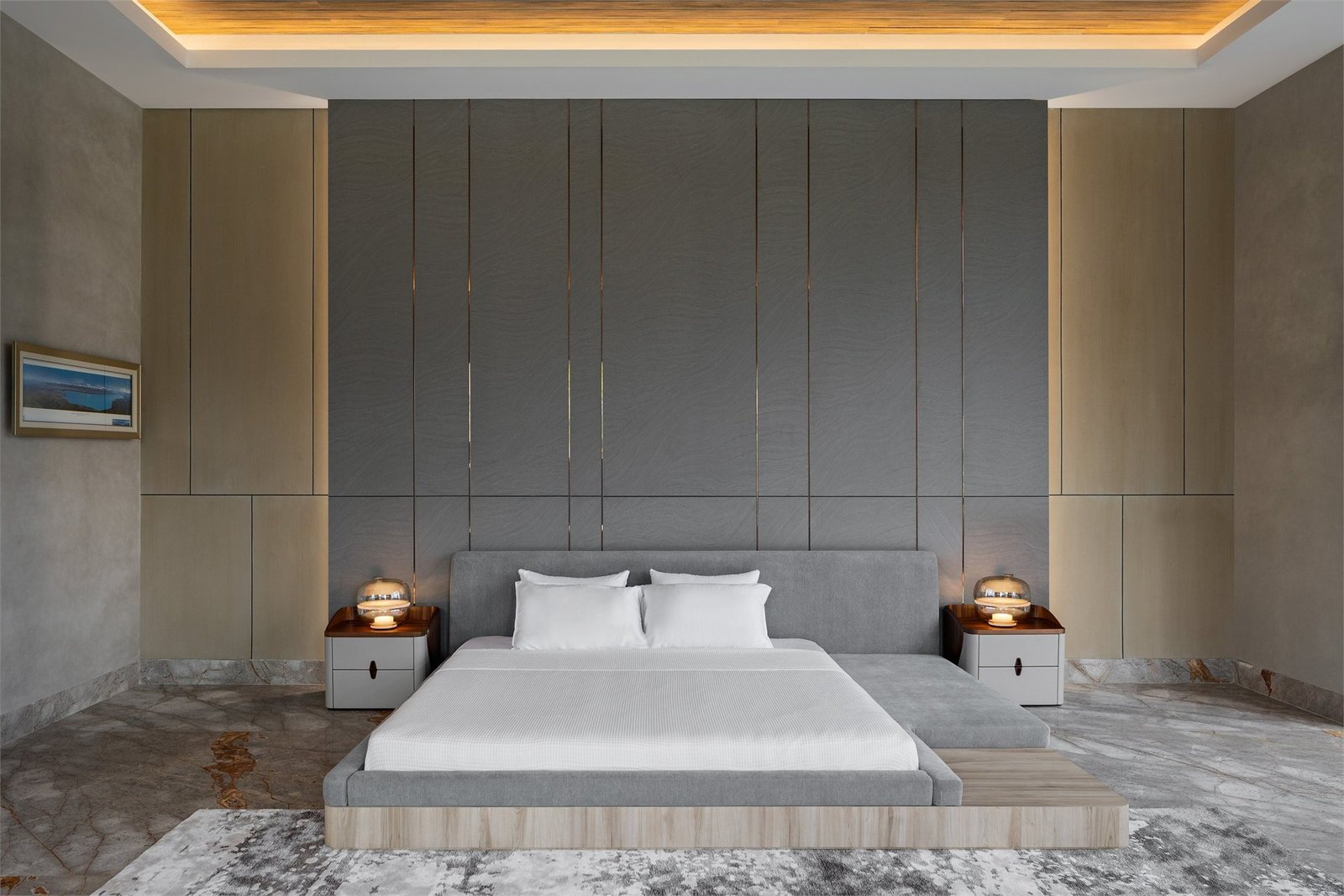 Interior kamar dengan finishing special painting